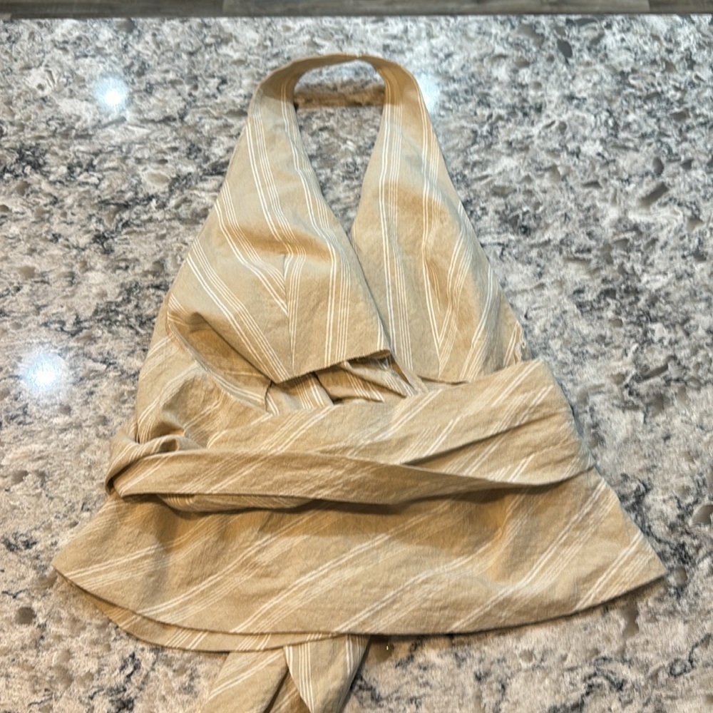 Zara Cream Sleeveless Wrap Blouse - Picture 9 of 14